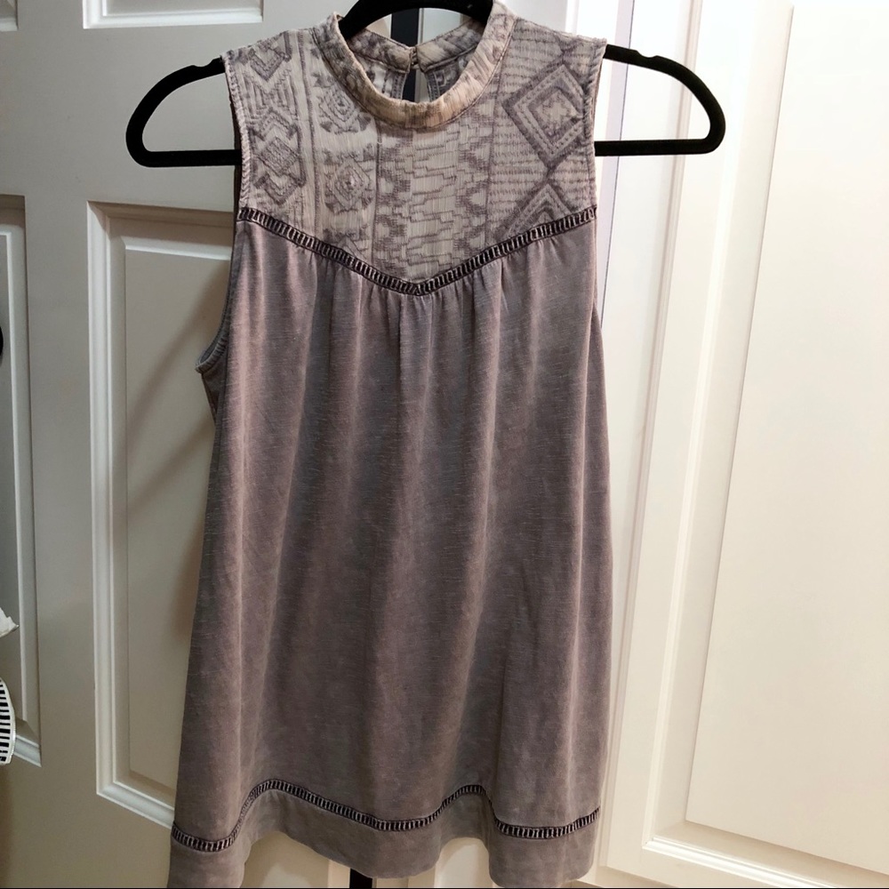 Lavender high neck top